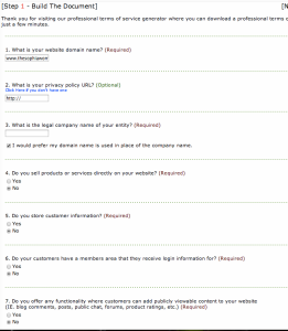 Terms of Service 1